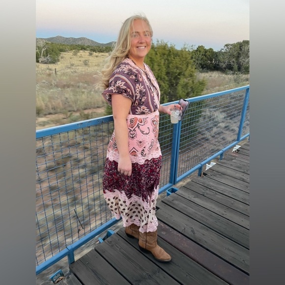 FARM RIO Glam Tapestry Lace Slip Dress XS - Picture 4 of 9